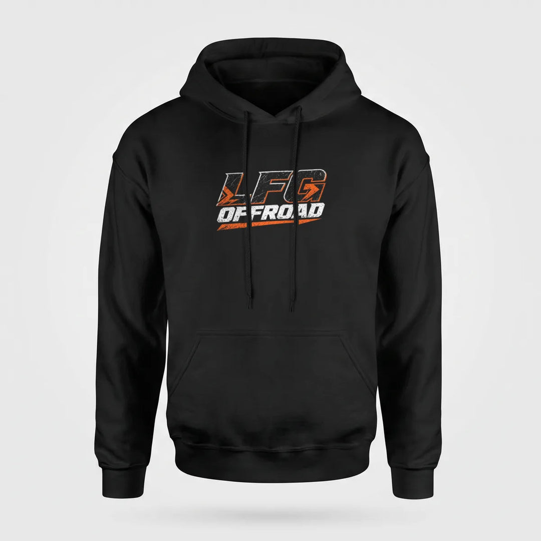 LFG OFFROAD logo hoodie, black Gildan 18500, logo front center