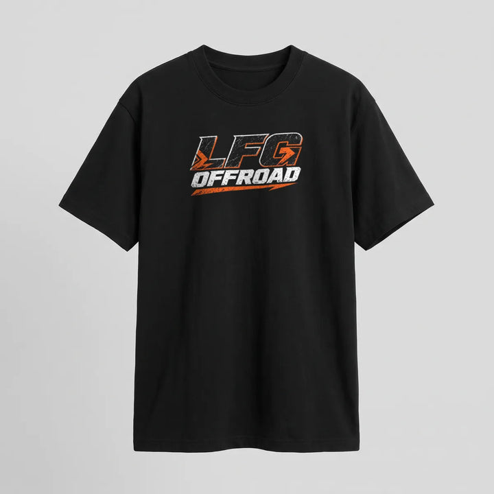 LFG OFFROAD logo tee, black Gildan 5000, logo front center