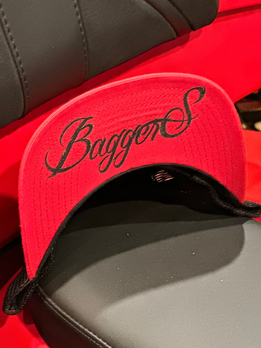 RED/BLACK SNAP BACK TRUCKER  HAT